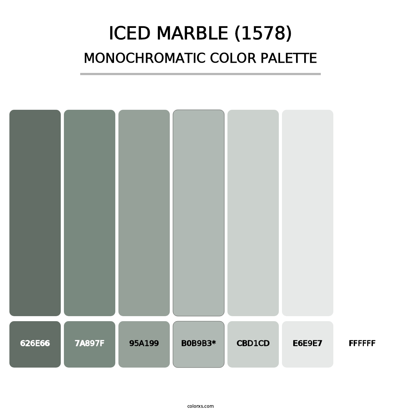 Iced Marble (1578) - Monochromatic Color Palette