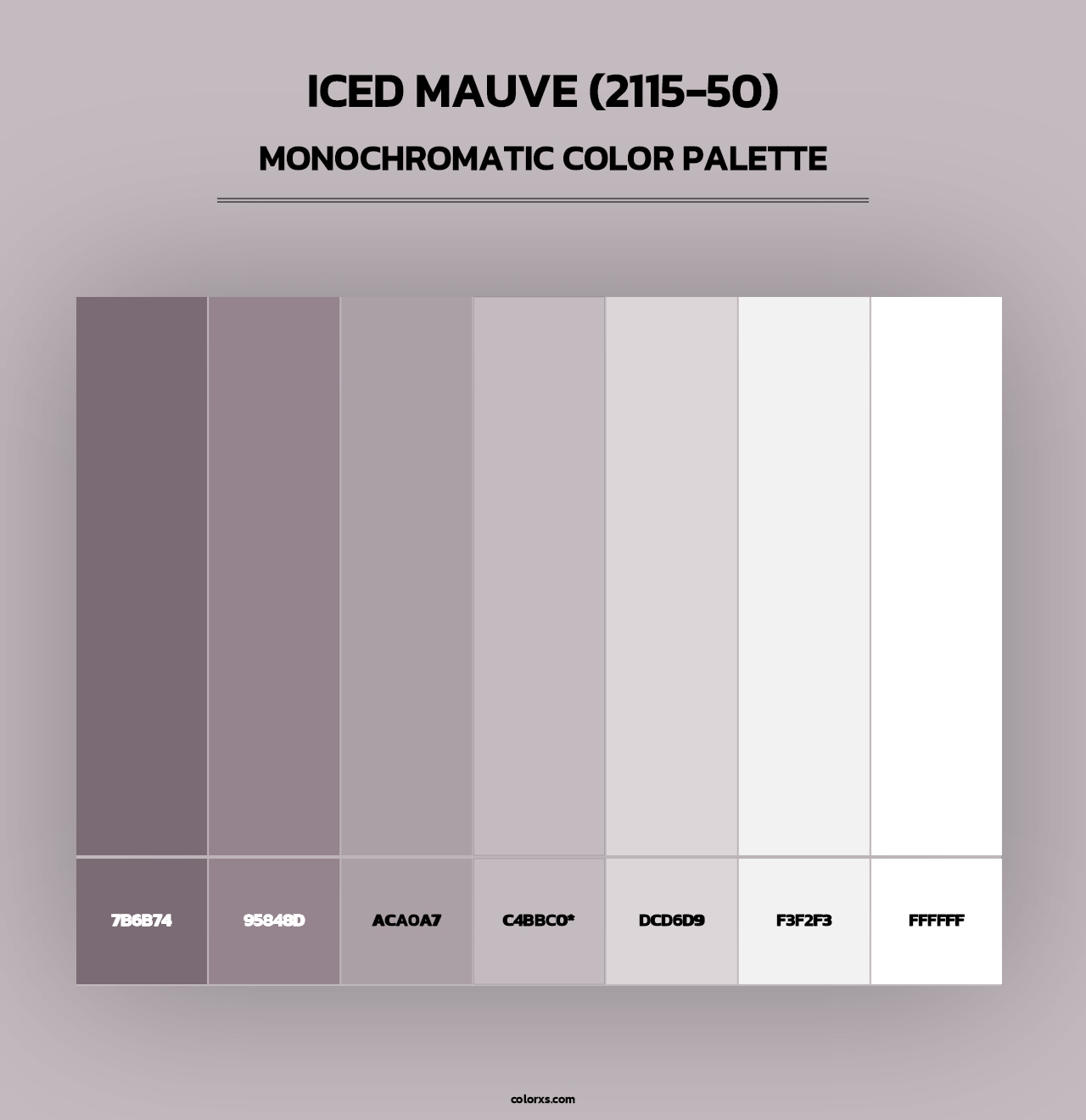 Iced Mauve (2115-50) - Monochromatic Color Palette