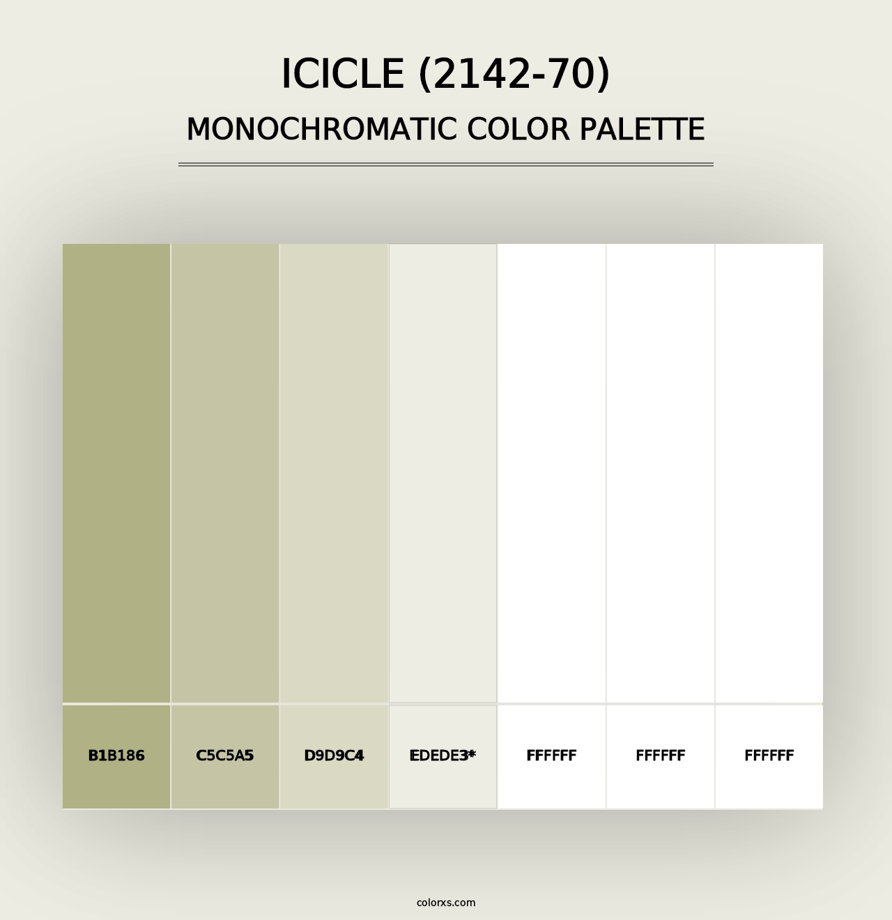 Icicle (2142-70) - Monochromatic Color Palette