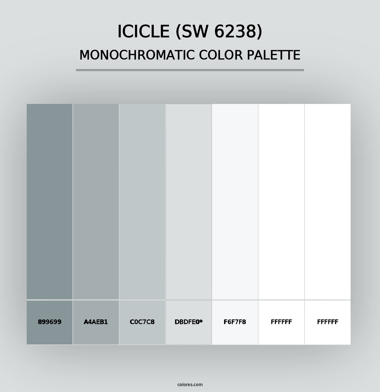 Icicle (SW 6238) - Monochromatic Color Palette