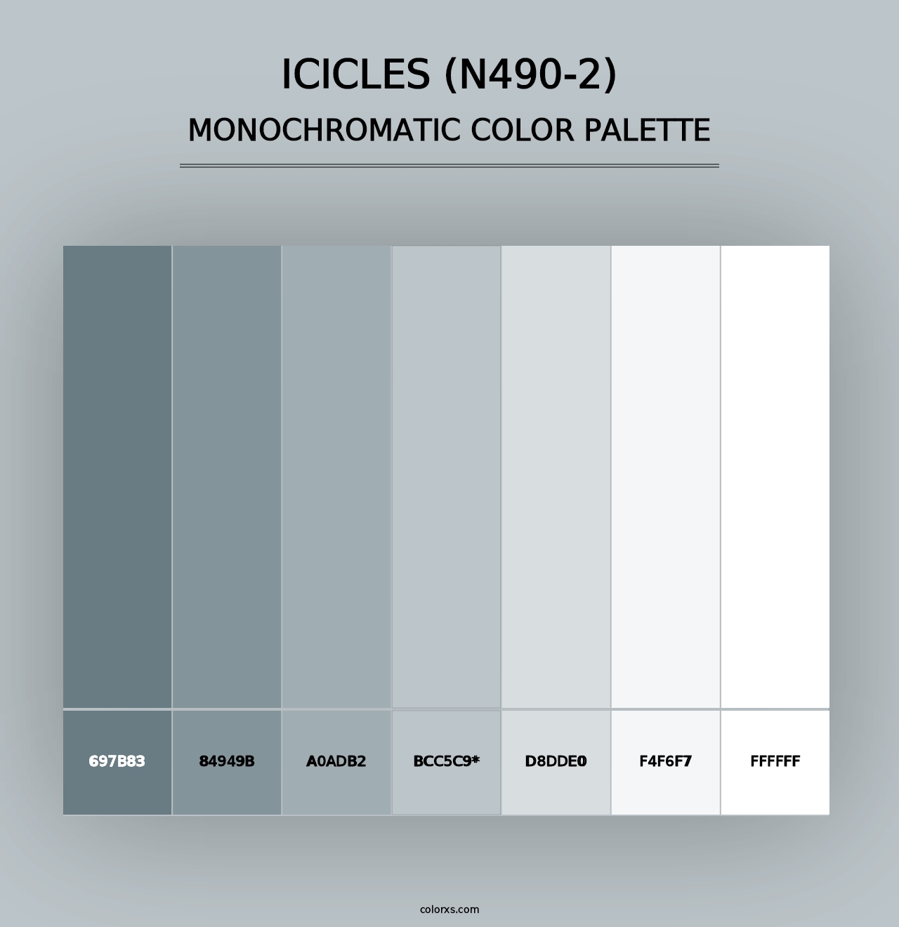 Icicles (N490-2) - Monochromatic Color Palette