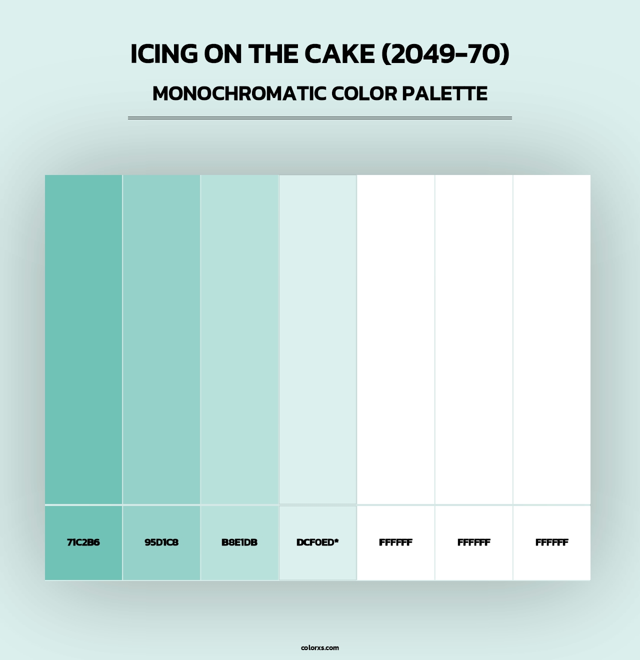 Icing on the Cake (2049-70) - Monochromatic Color Palette