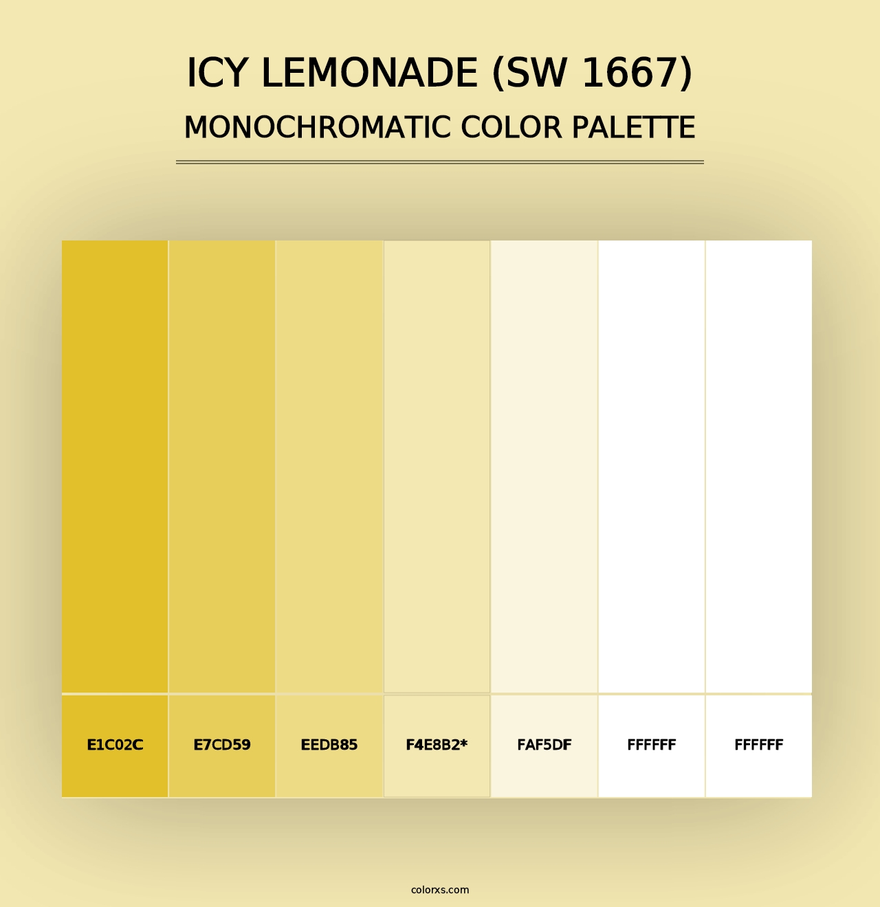 Icy Lemonade (SW 1667) - Monochromatic Color Palette