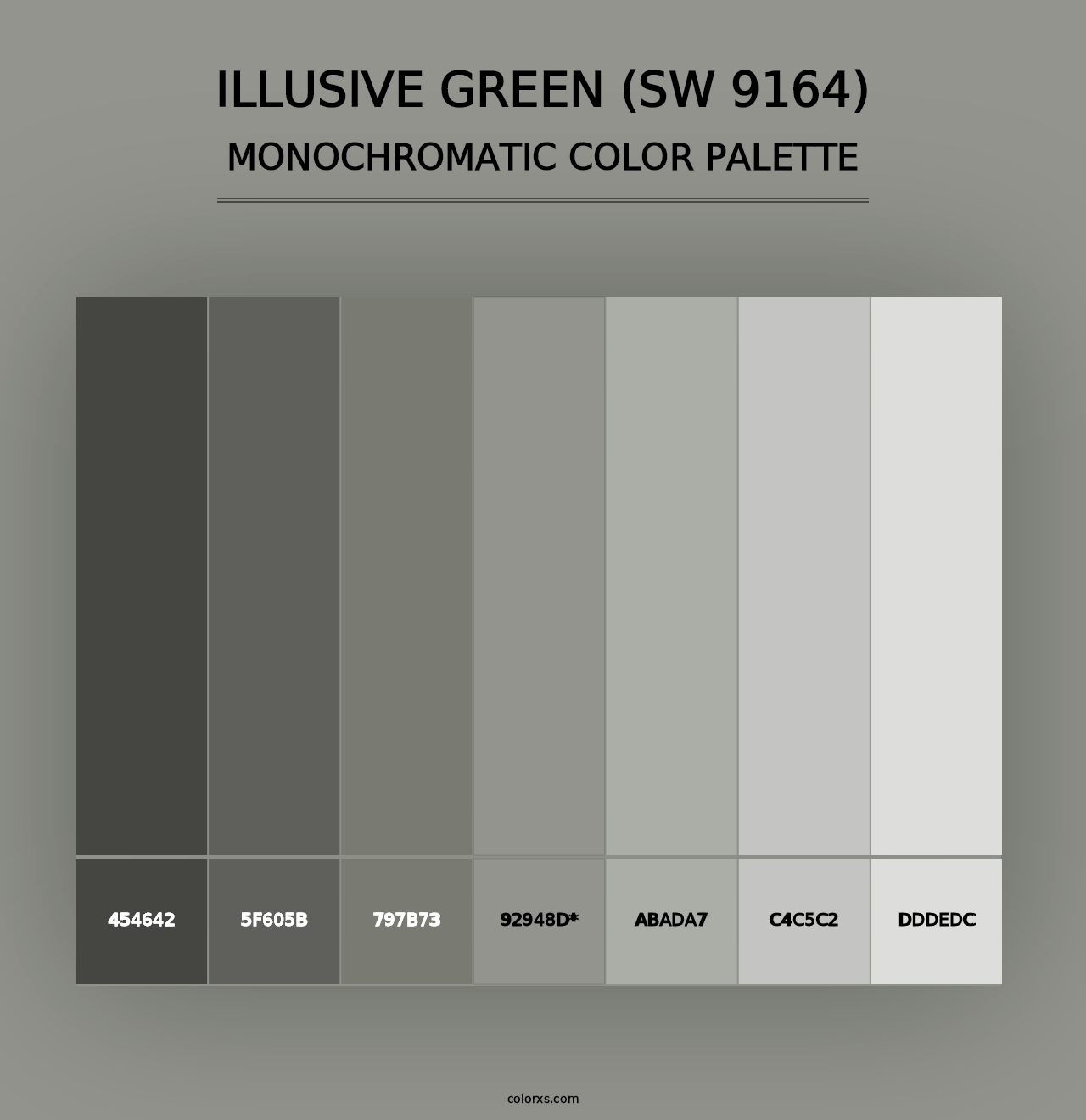 Illusive Green (SW 9164) - Monochromatic Color Palette