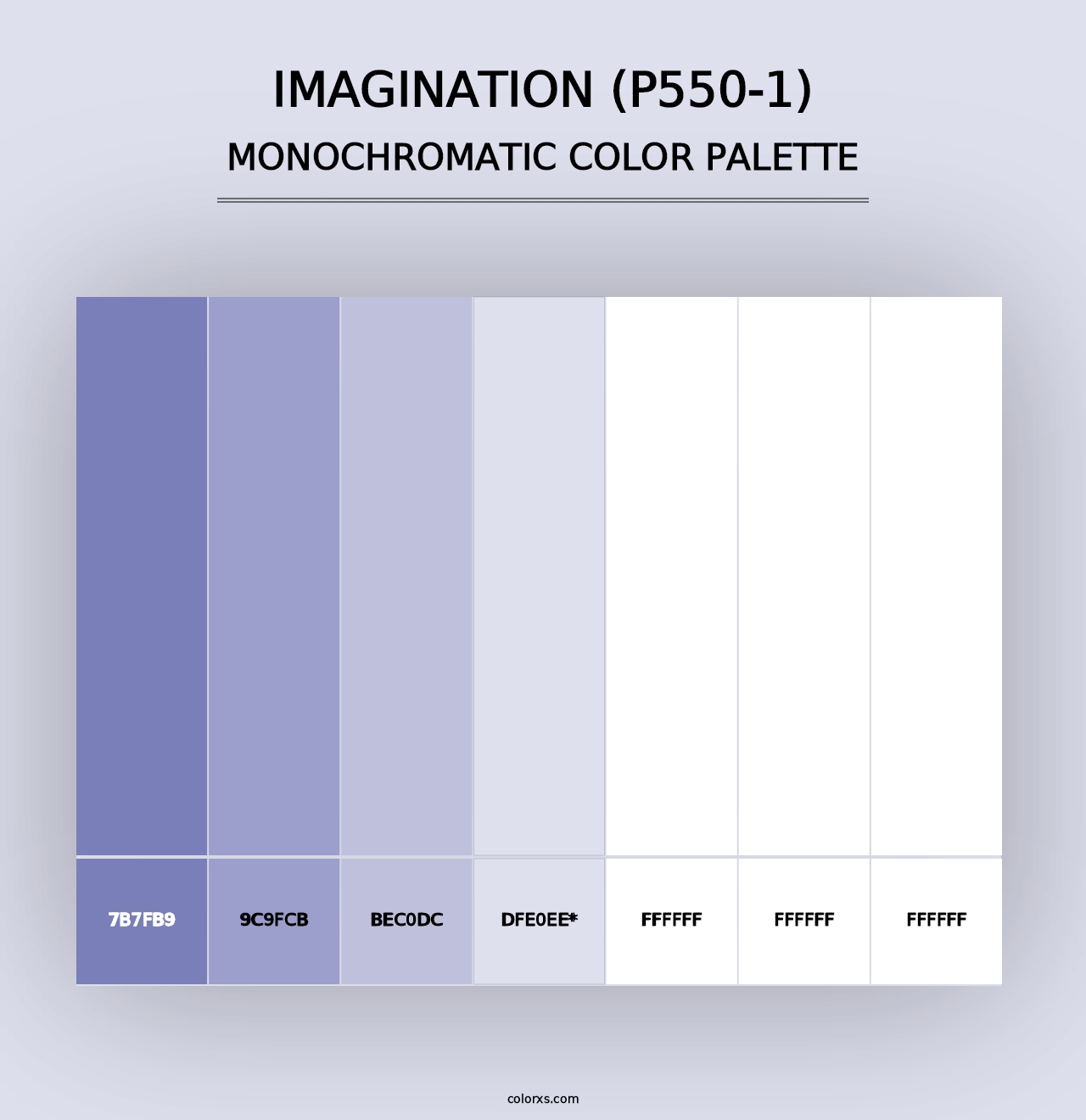 Imagination (P550-1) - Monochromatic Color Palette