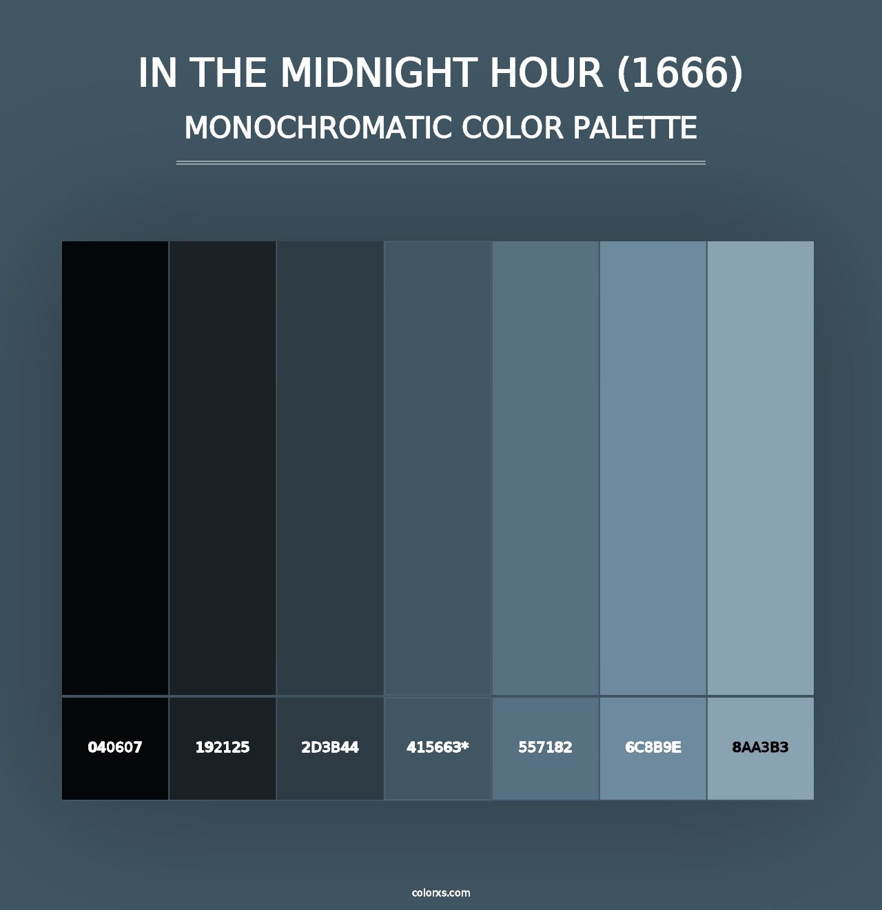 In the Midnight Hour (1666) - Monochromatic Color Palette