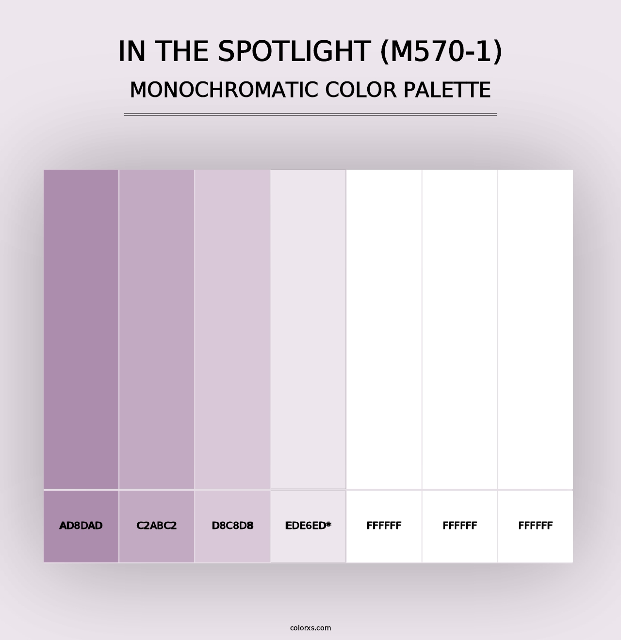 In The Spotlight (M570-1) - Monochromatic Color Palette