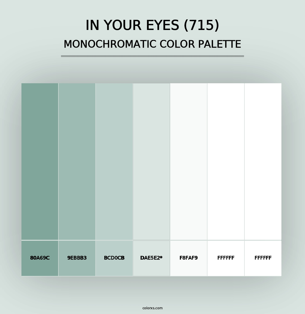 In Your Eyes (715) - Monochromatic Color Palette