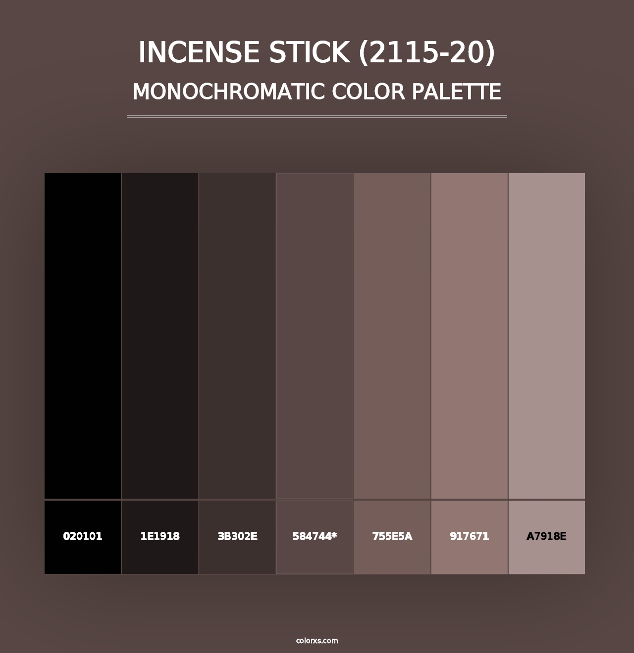 Incense Stick (2115-20) - Monochromatic Color Palette