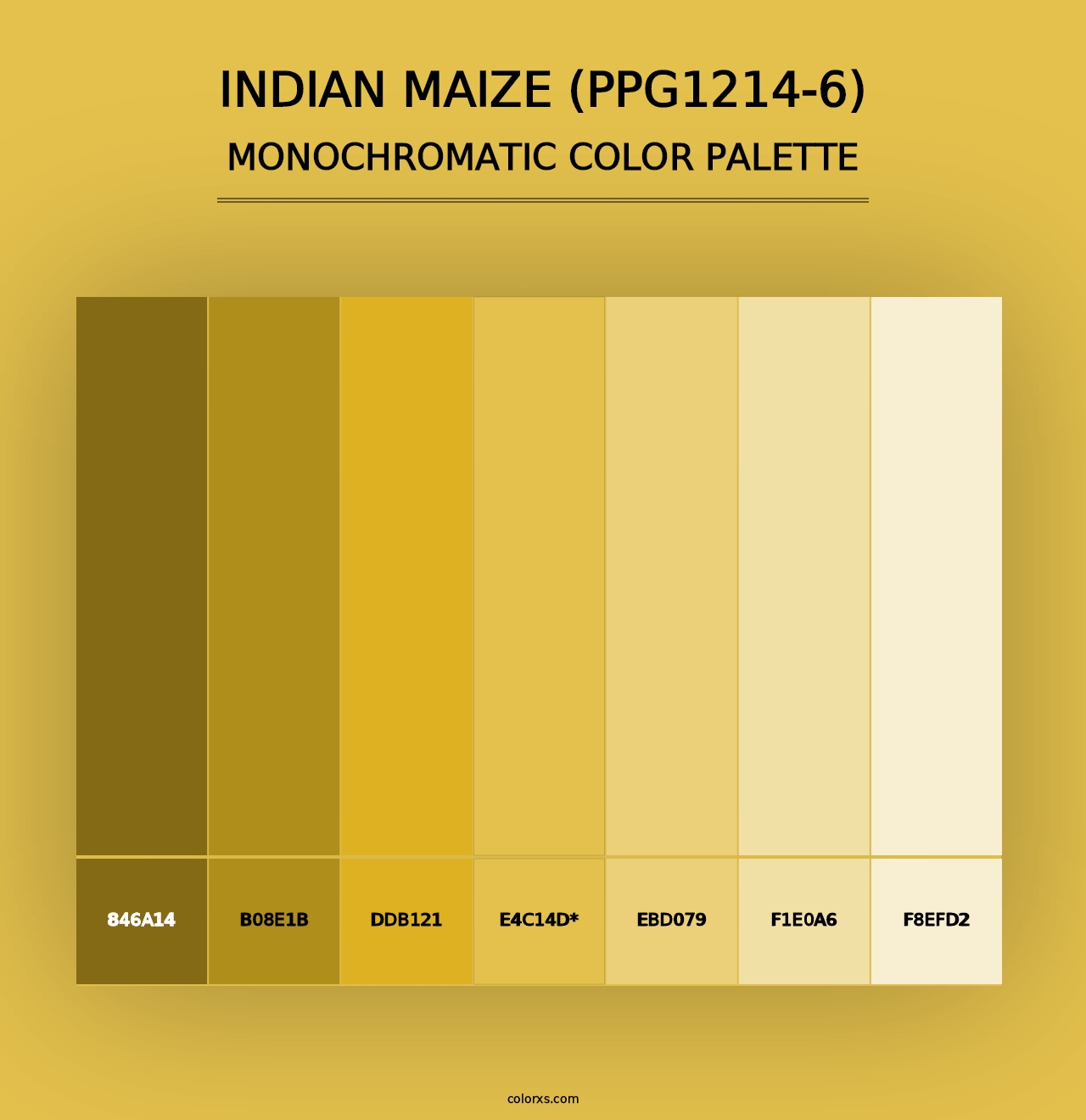 Indian Maize (PPG1214-6) - Monochromatic Color Palette