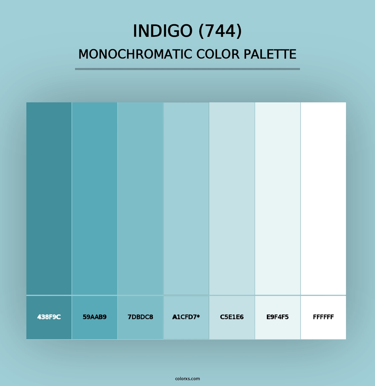 Indigo (744) - Monochromatic Color Palette