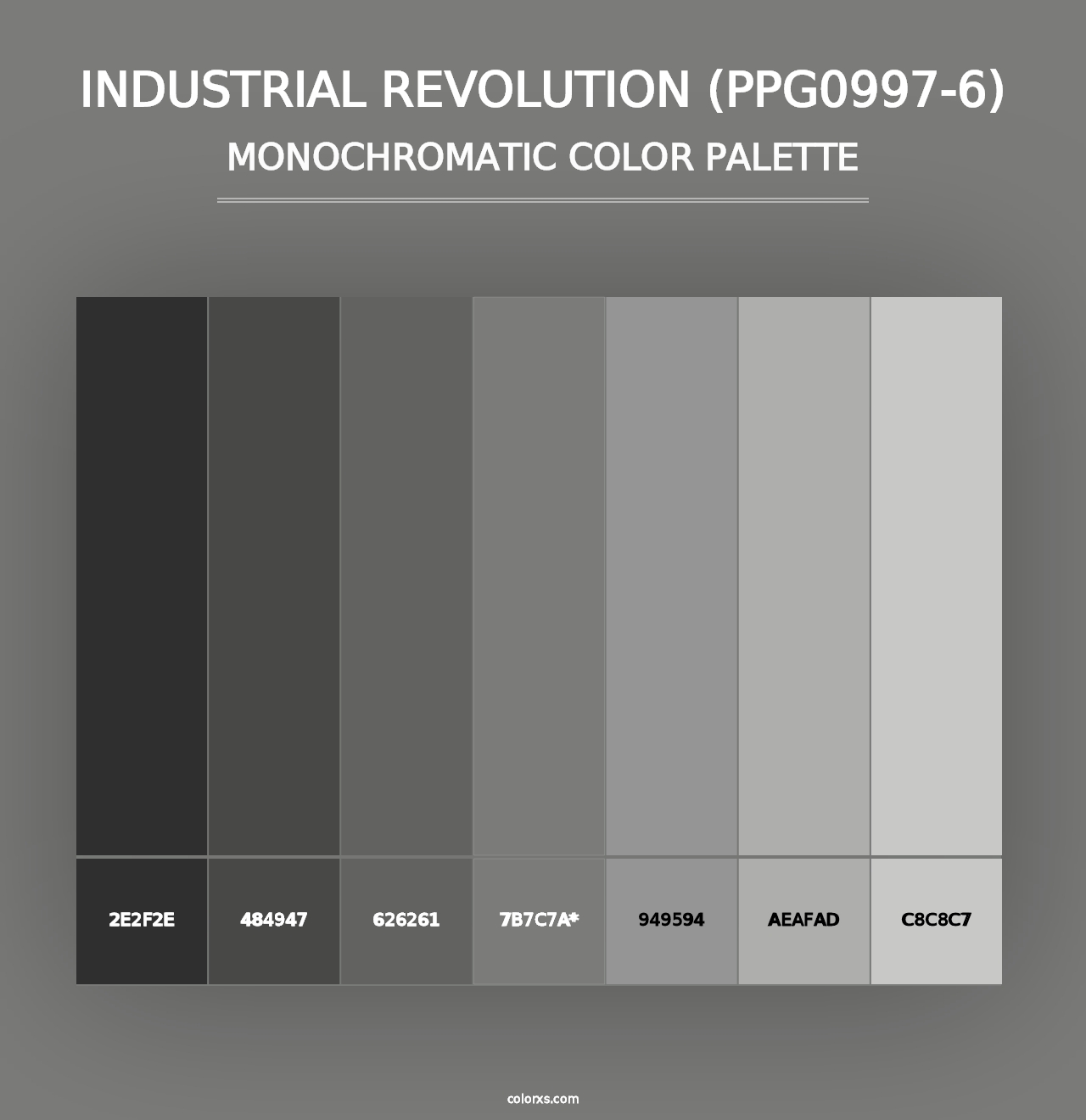 Industrial Revolution (PPG0997-6) - Monochromatic Color Palette