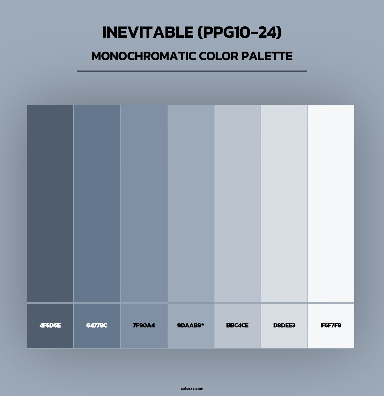 Inevitable (PPG10-24) - Monochromatic Color Palette