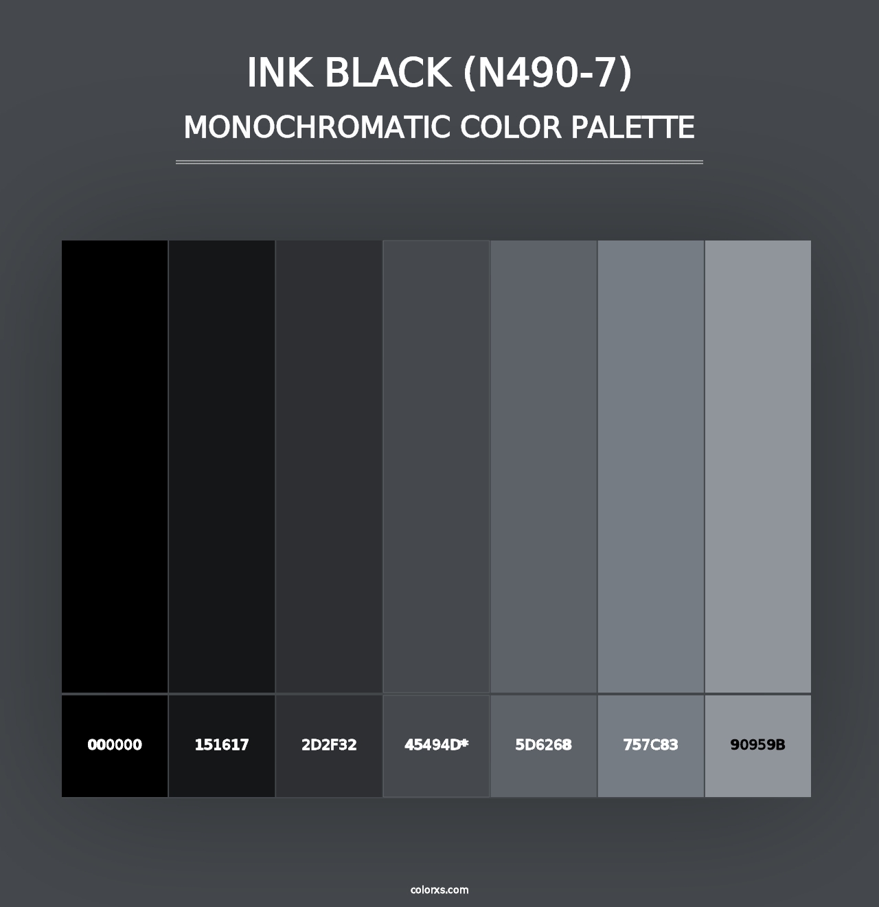 Ink Black (N490-7) - Monochromatic Color Palette