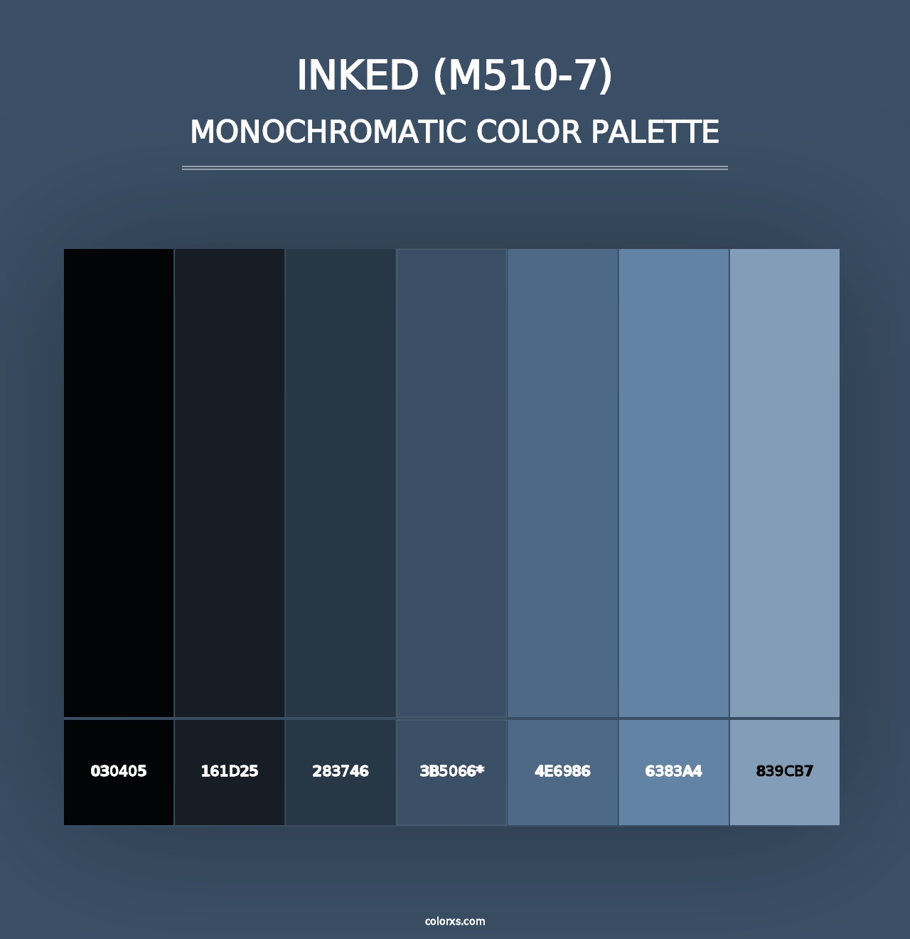 Inked (M510-7) - Monochromatic Color Palette