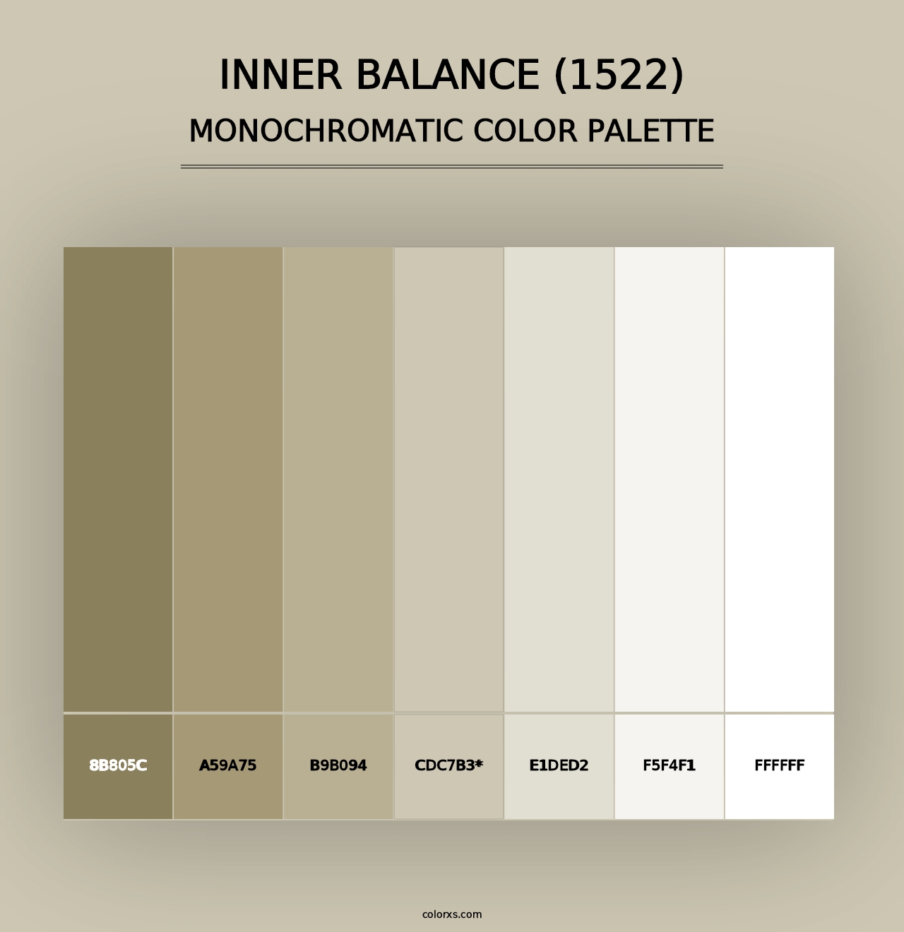 Inner Balance (1522) - Monochromatic Color Palette