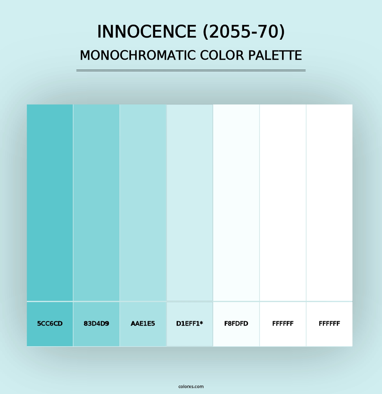 Innocence (2055-70) - Monochromatic Color Palette