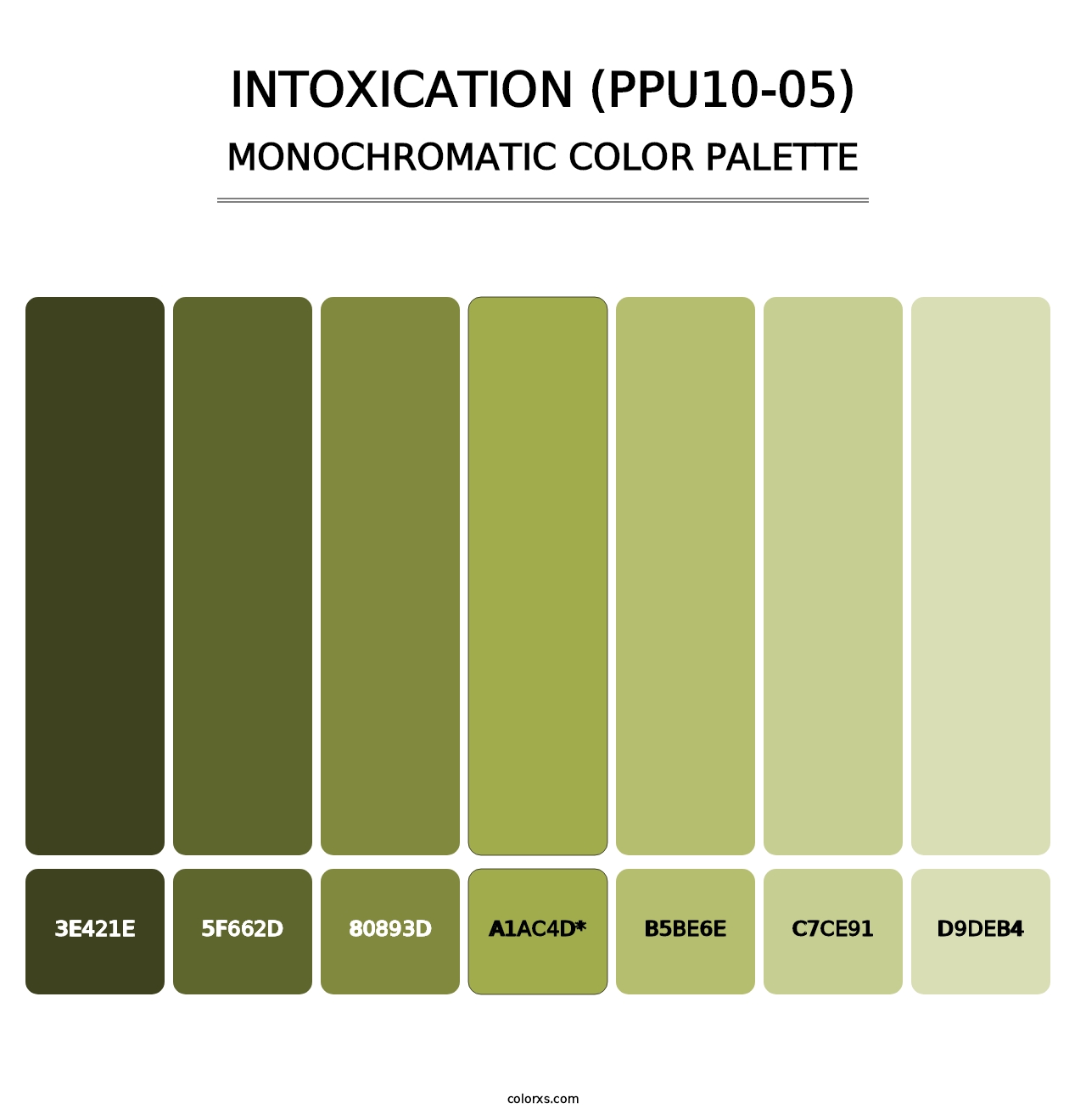 Intoxication (PPU10-05) - Monochromatic Color Palette