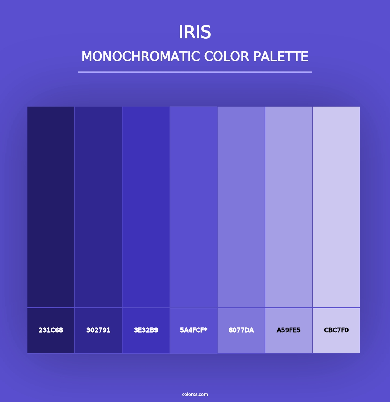 Iris - Monochromatic Color Palette