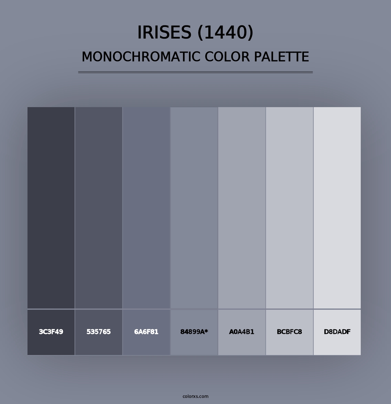 Irises (1440) - Monochromatic Color Palette