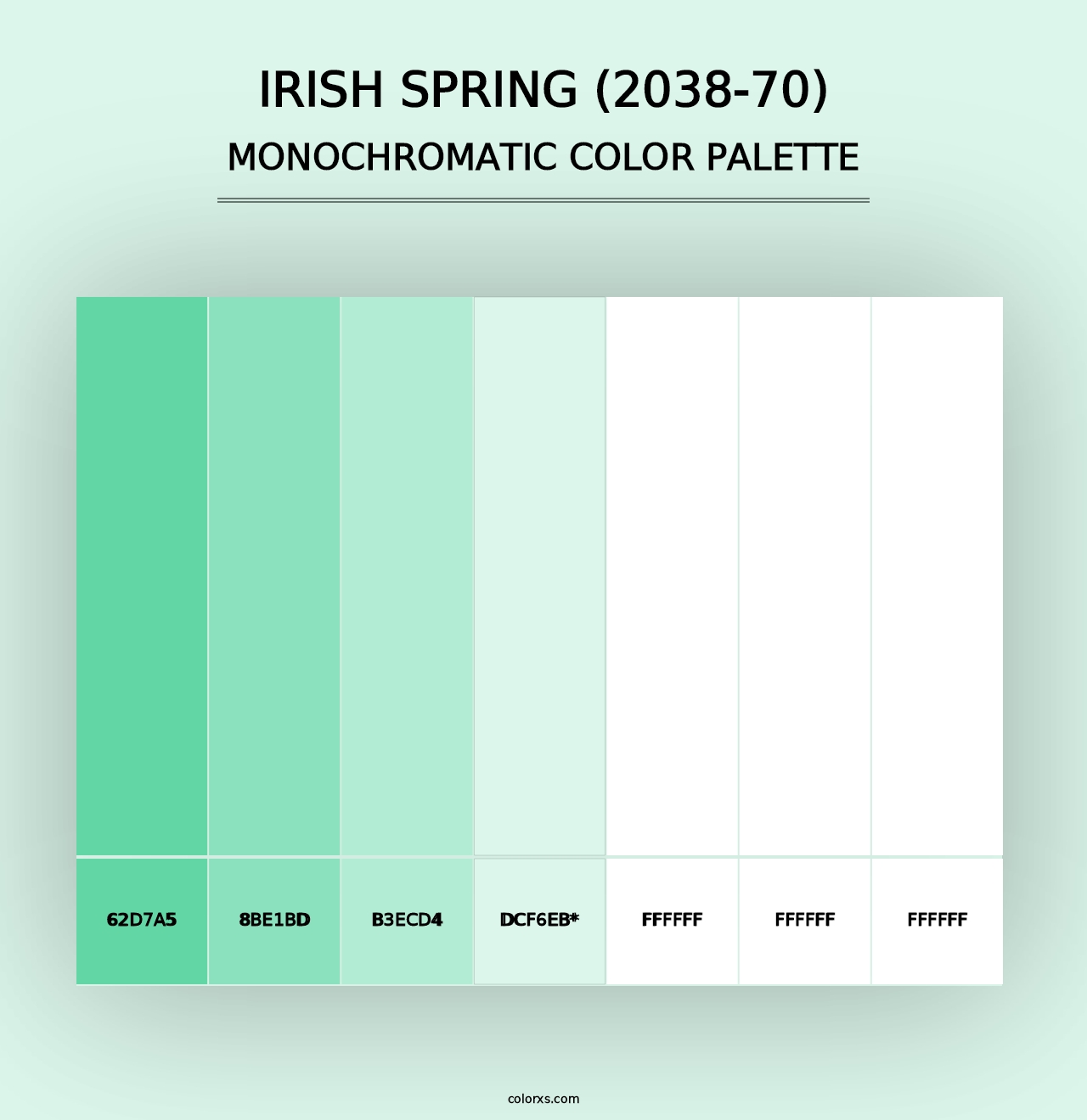 Irish Spring (2038-70) - Monochromatic Color Palette