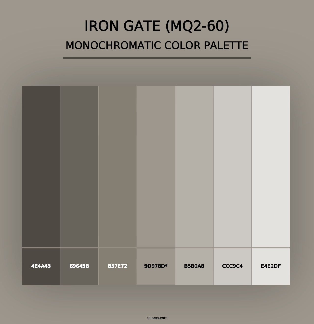 Iron Gate (MQ2-60) - Monochromatic Color Palette