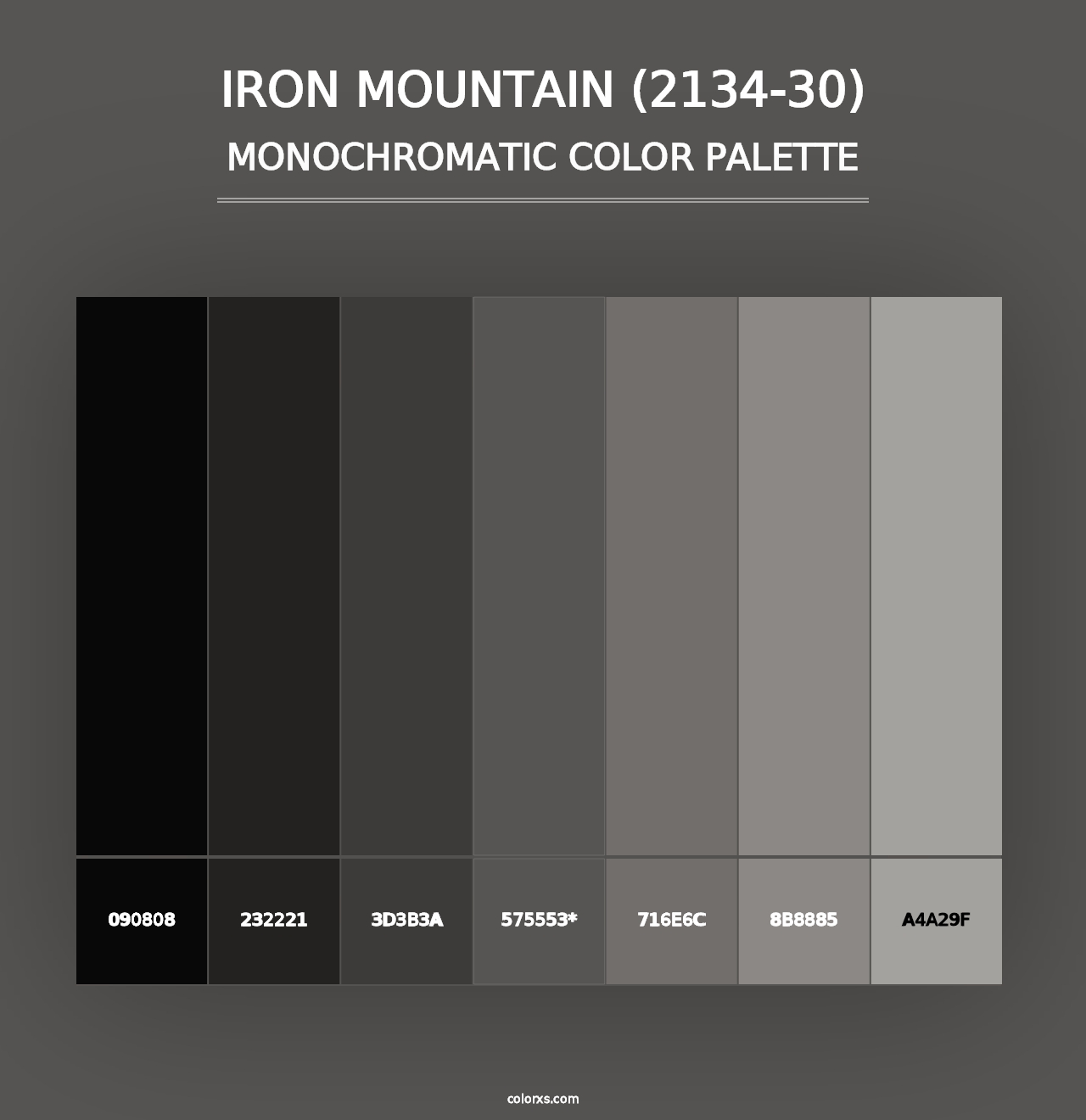 Iron Mountain (2134-30) - Monochromatic Color Palette