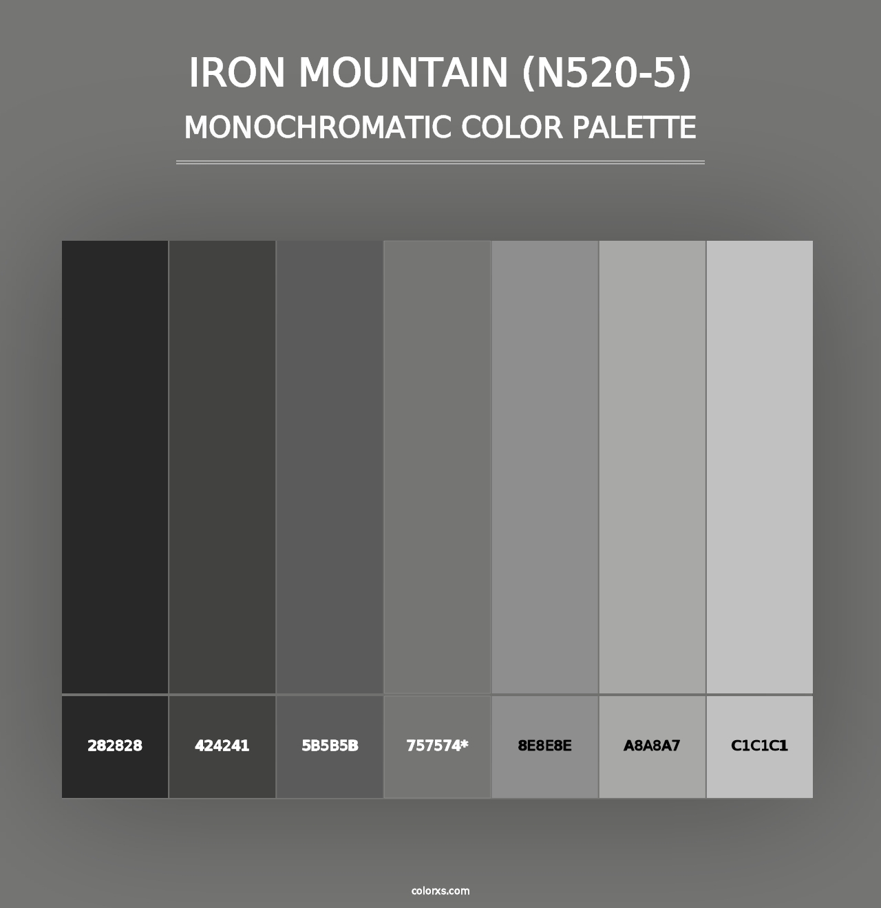 Iron Mountain (N520-5) - Monochromatic Color Palette