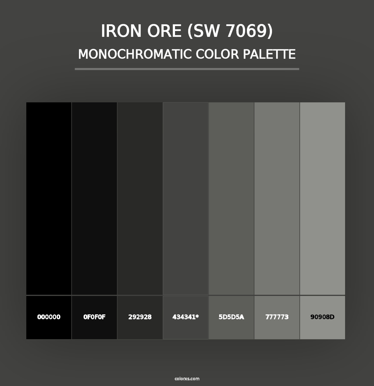 Iron Ore (SW 7069) - Monochromatic Color Palette