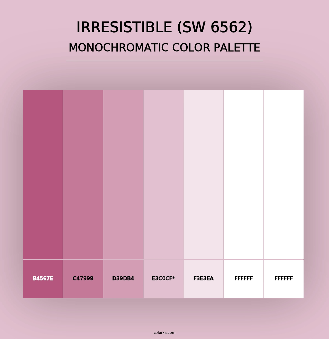 Irresistible (SW 6562) - Monochromatic Color Palette