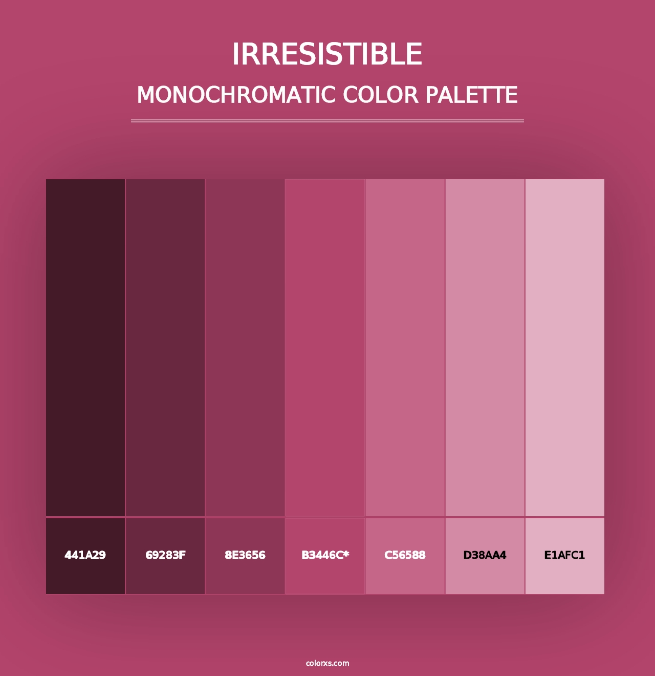 Irresistible - Monochromatic Color Palette