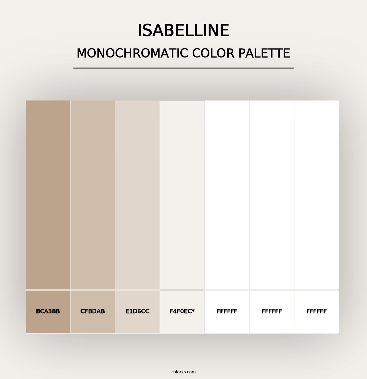 Isabelline - Monochromatic Color Palette