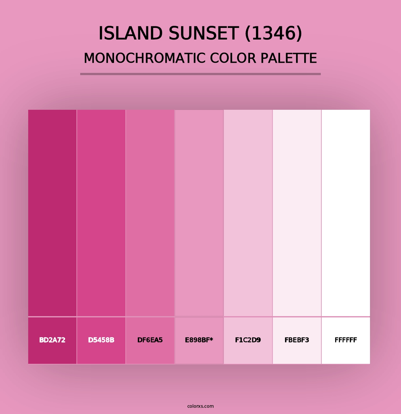 Island Sunset (1346) - Monochromatic Color Palette