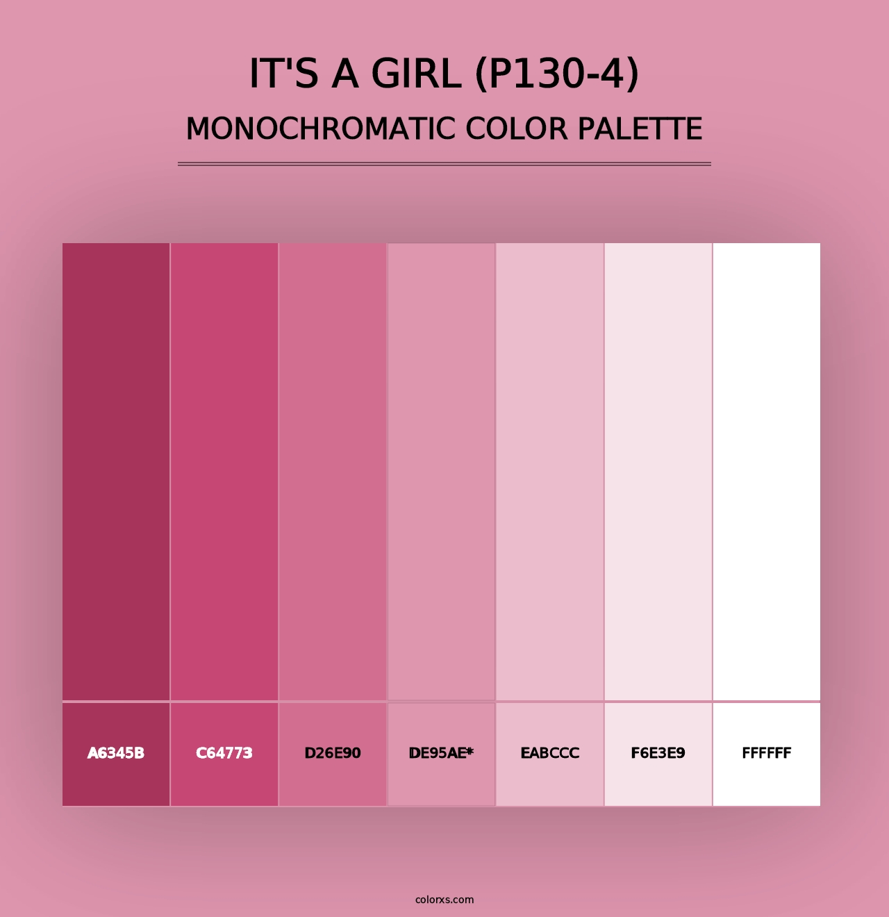 It'S A Girl (P130-4) - Monochromatic Color Palette