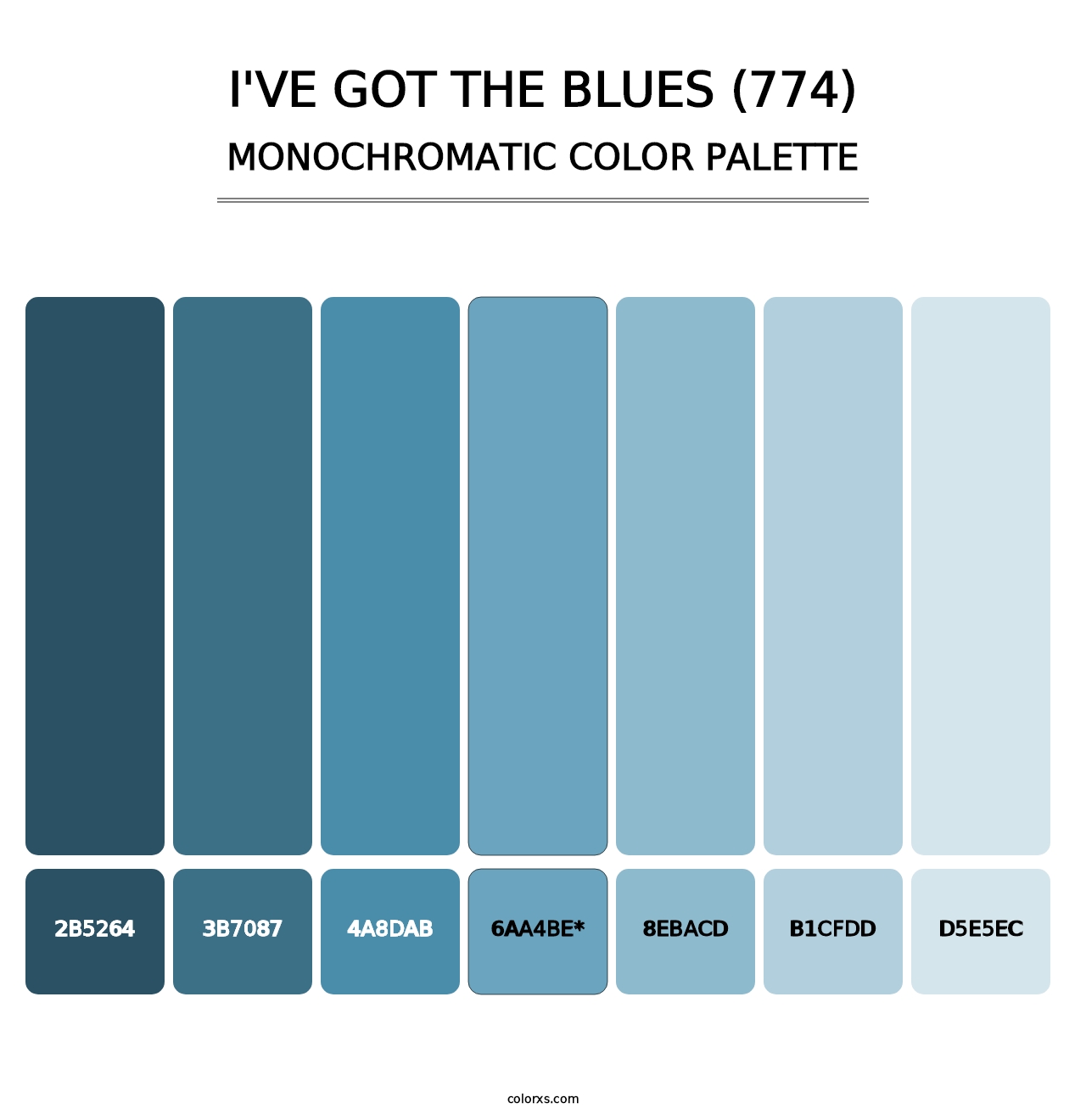 I've Got the Blues (774) - Monochromatic Color Palette