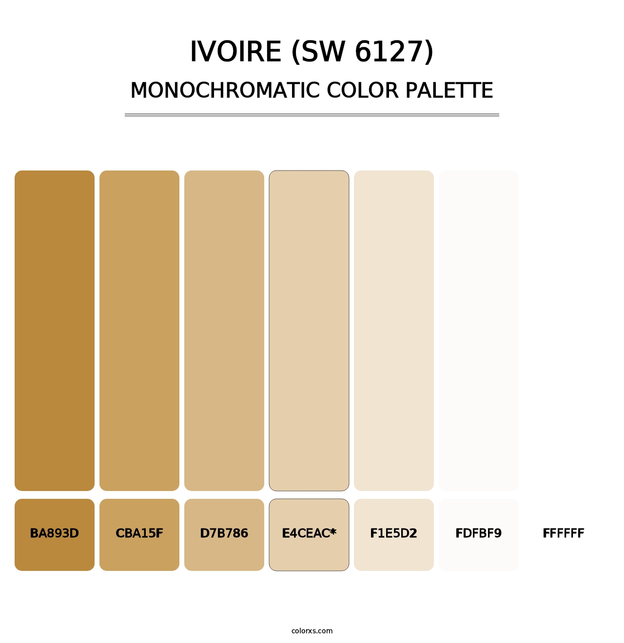 Ivoire (SW 6127) - Monochromatic Color Palette