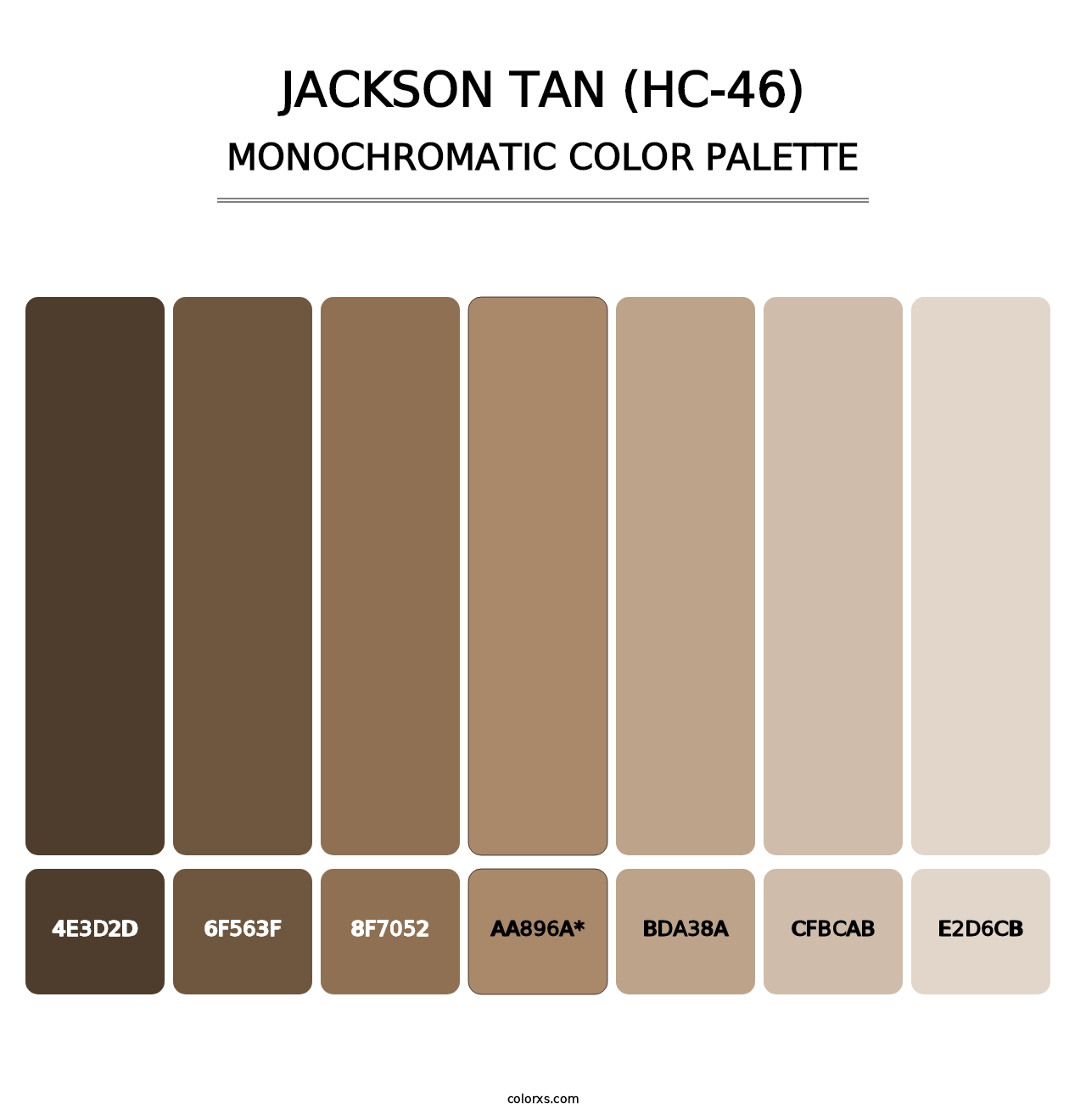 Jackson Tan (HC-46) - Monochromatic Color Palette