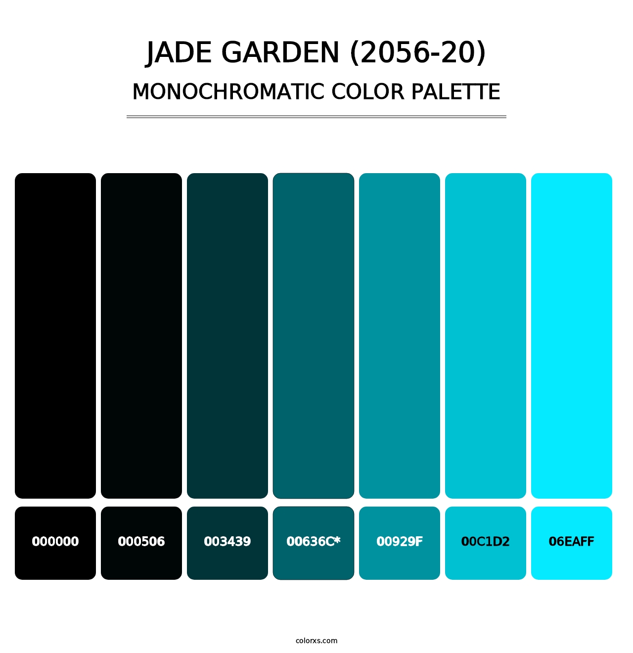 Jade Garden (2056-20) - Monochromatic Color Palette
