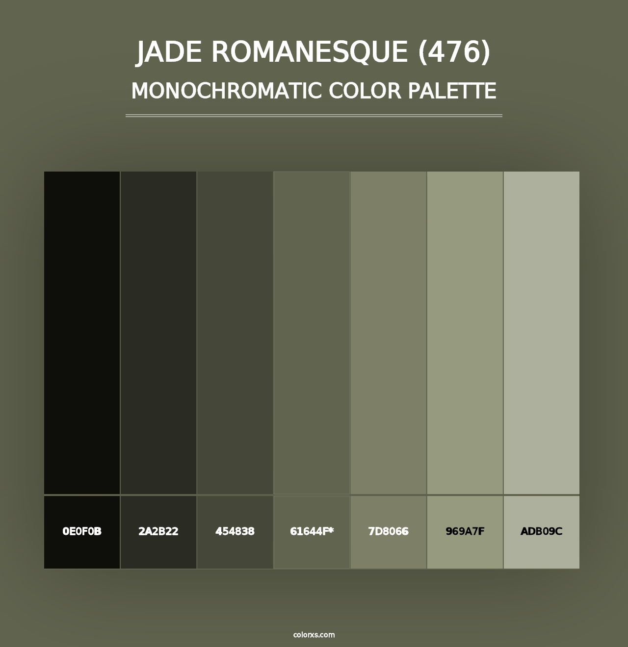 Jade Romanesque (476) - Monochromatic Color Palette