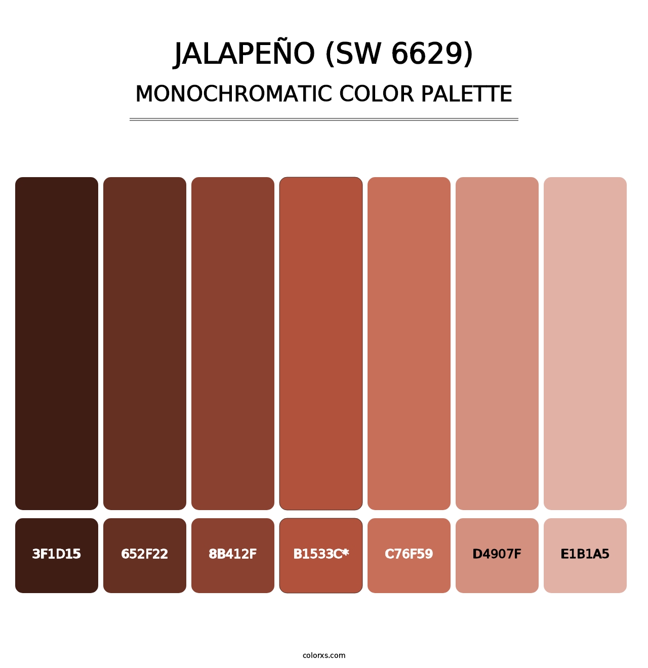 Jalapeño (SW 6629) - Monochromatic Color Palette