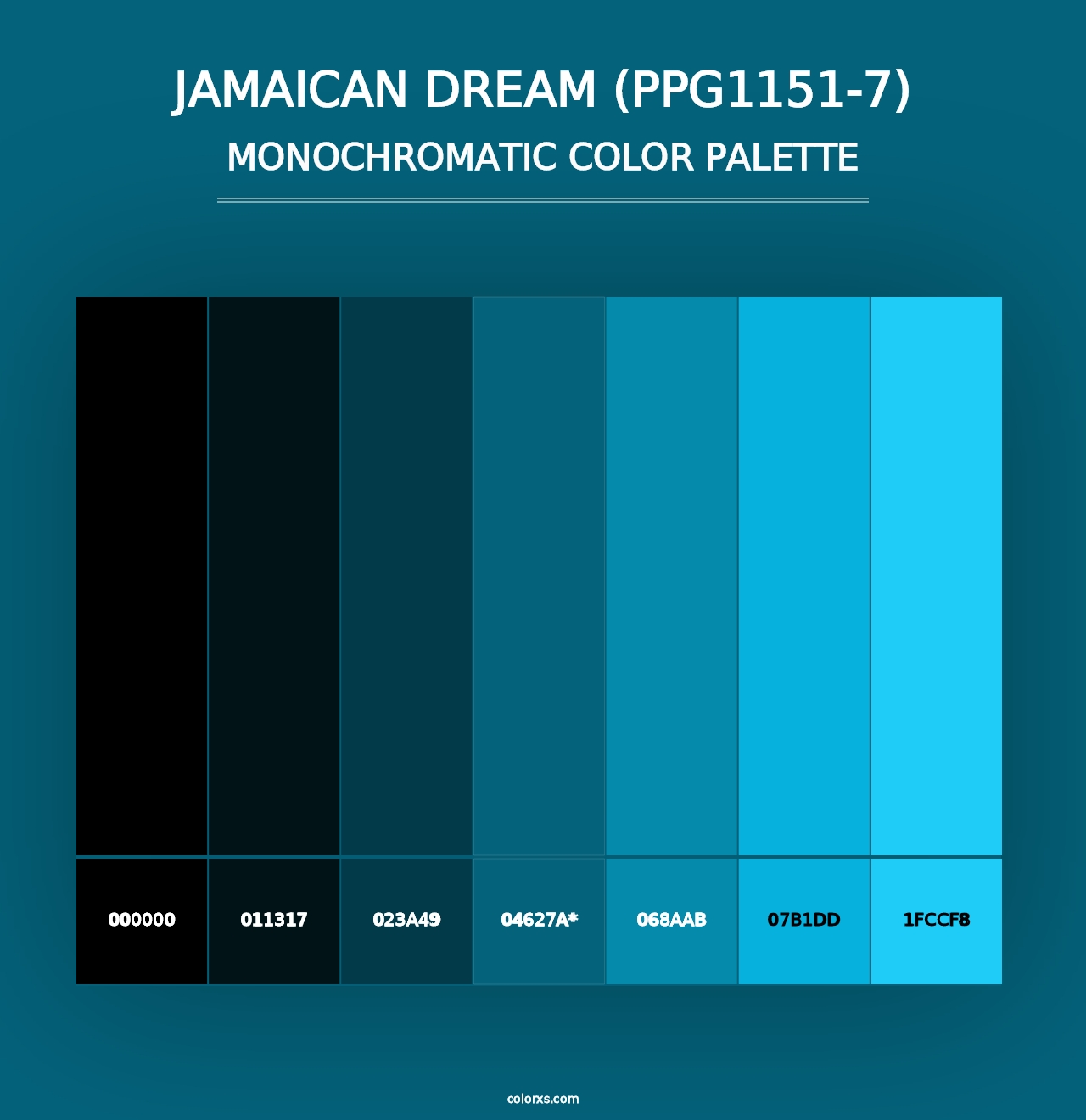 Jamaican Dream (PPG1151-7) - Monochromatic Color Palette