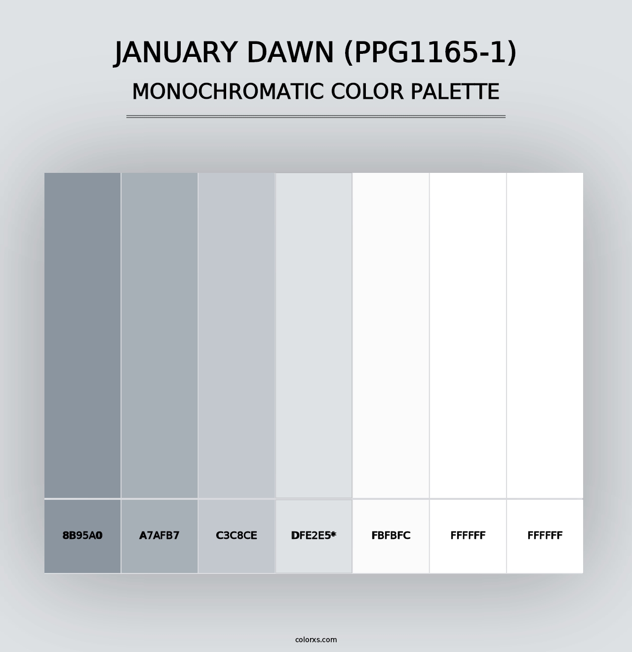 January Dawn (PPG1165-1) - Monochromatic Color Palette