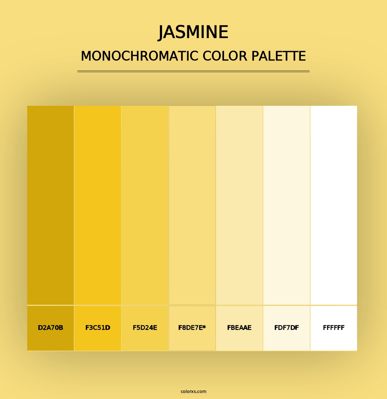 Jasmine - Monochromatic Color Palette