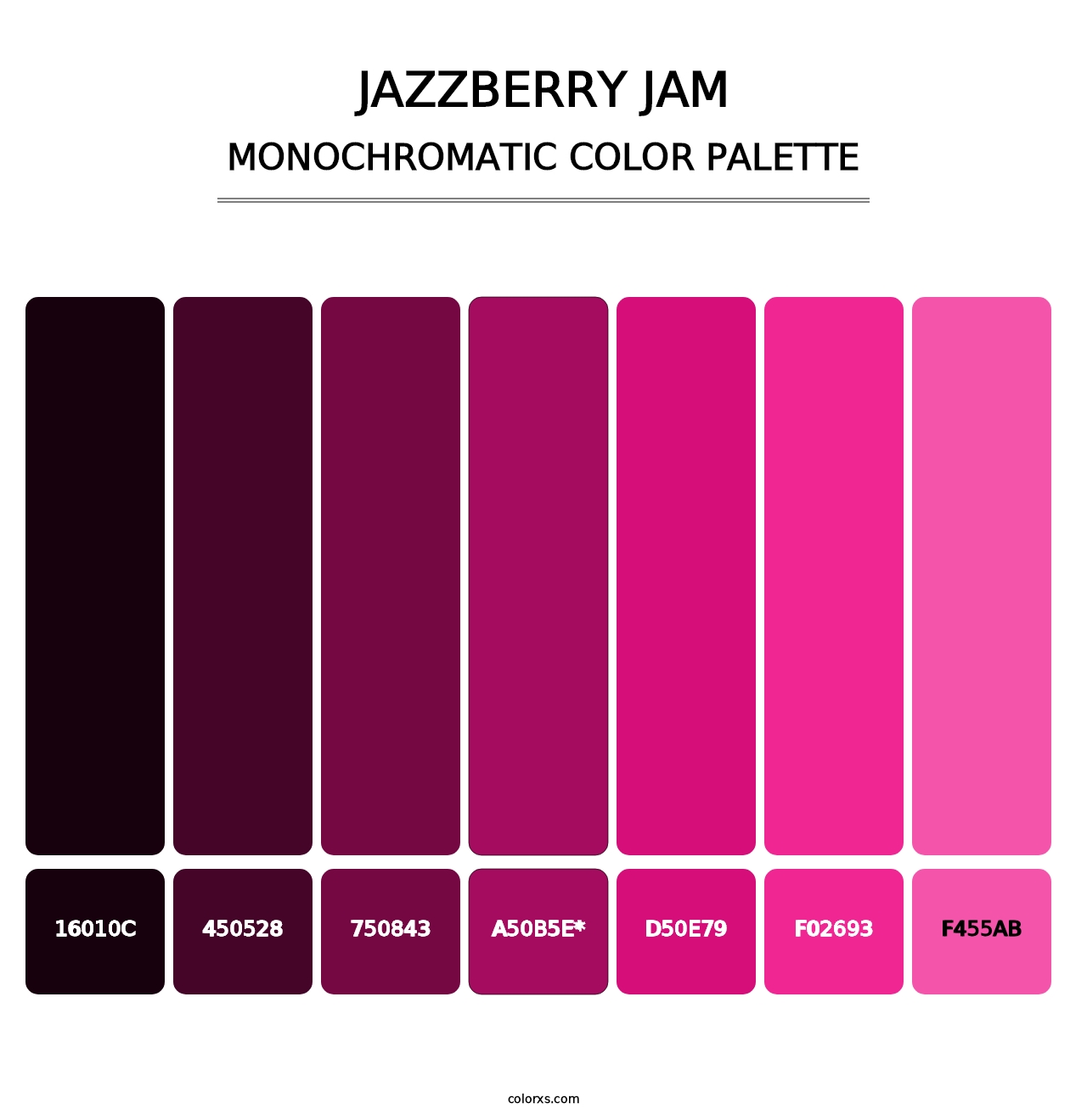 Jazzberry jam - Monochromatic Color Palette