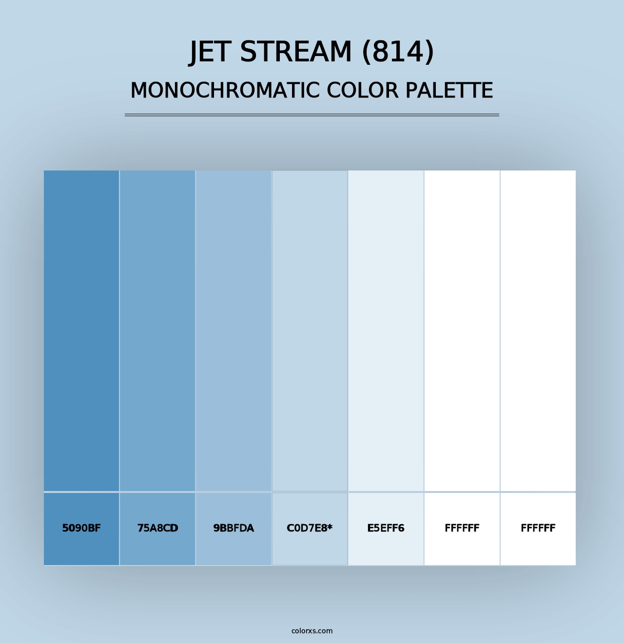 Jet Stream (814) - Monochromatic Color Palette