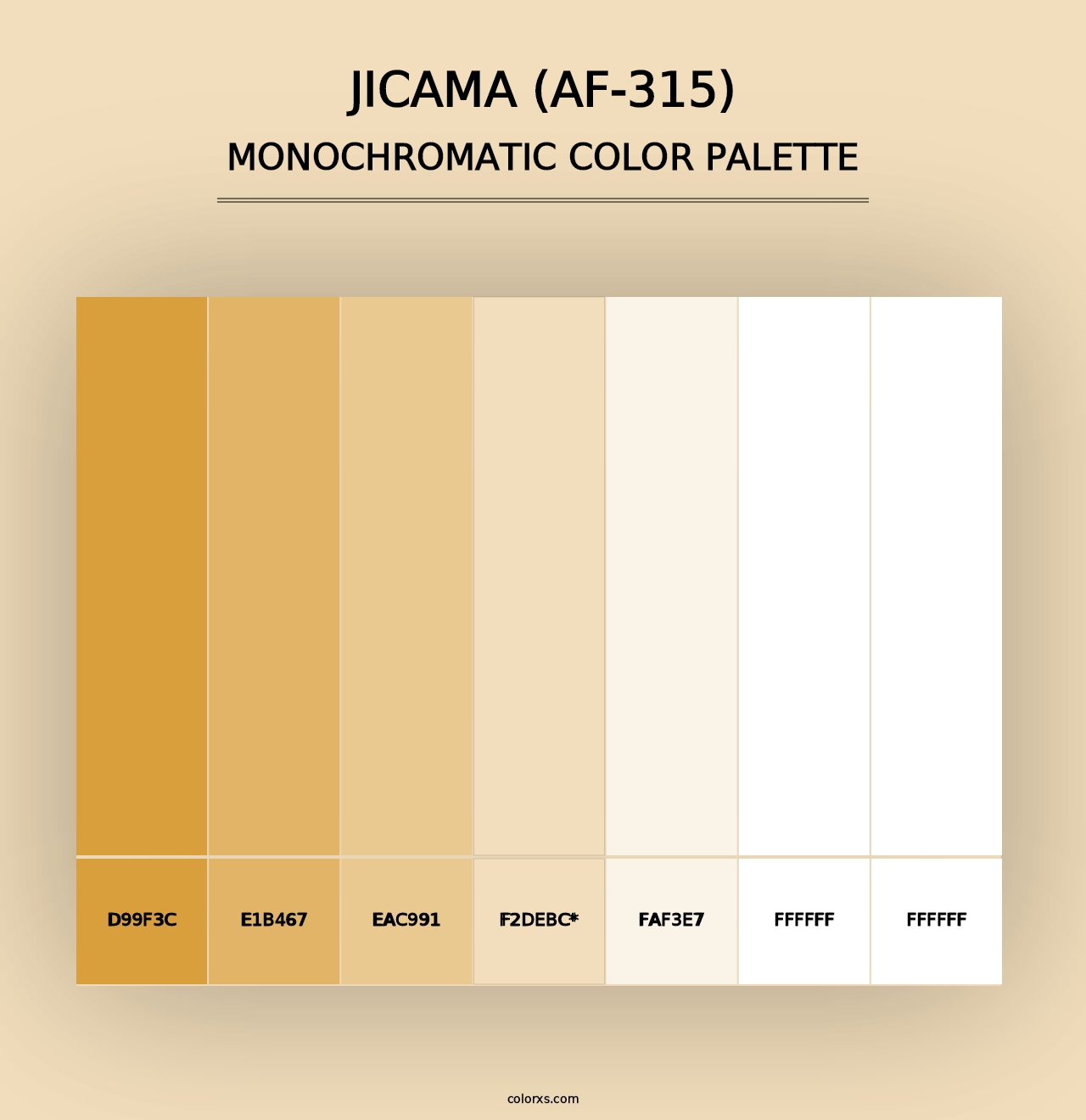 Jicama (AF-315) - Monochromatic Color Palette