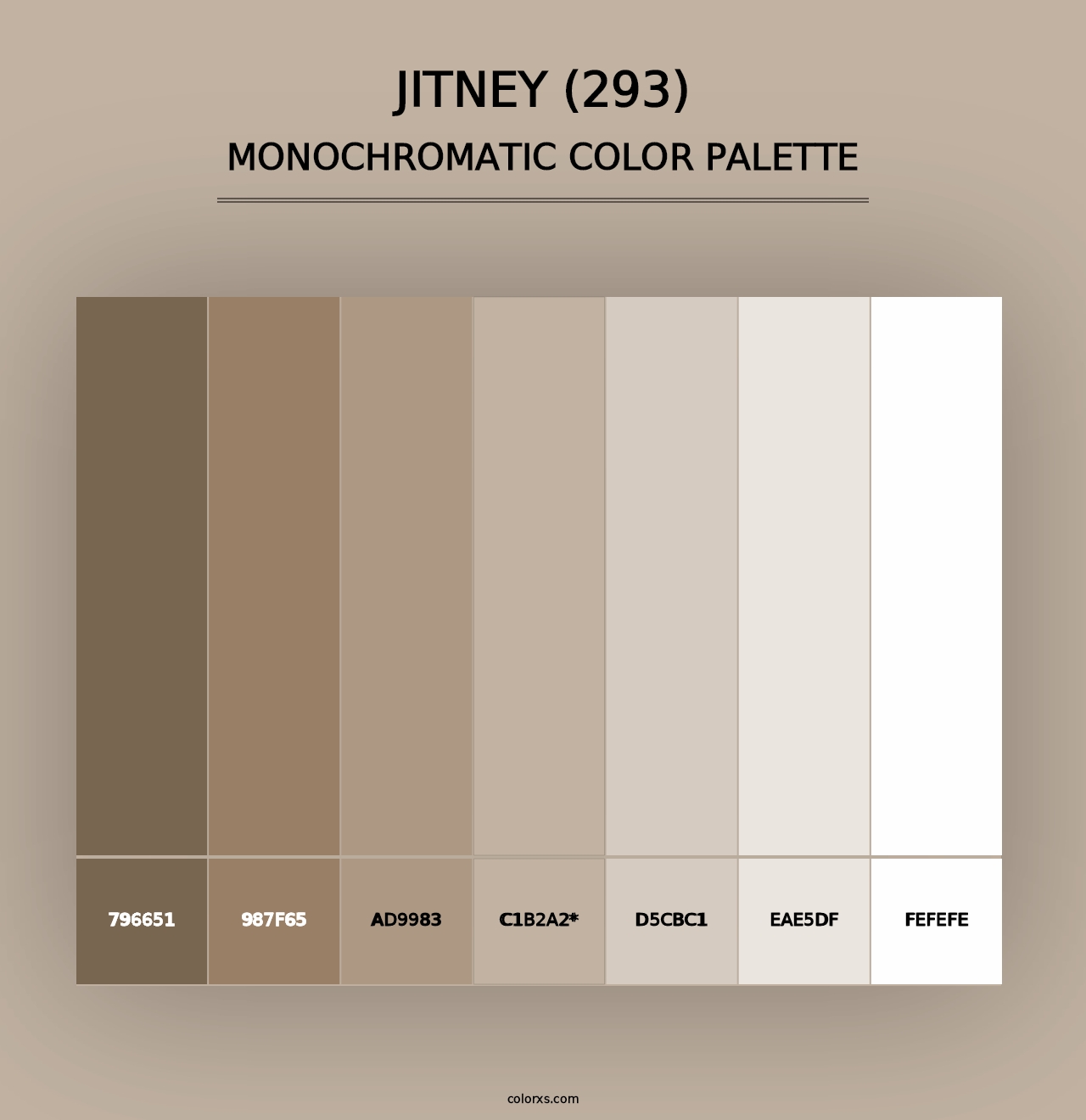 Jitney (293) - Monochromatic Color Palette