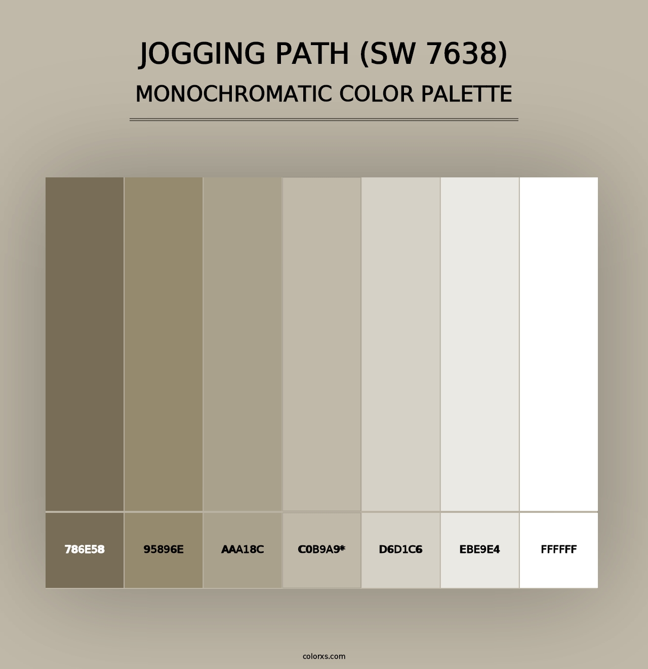 Jogging Path (SW 7638) - Monochromatic Color Palette