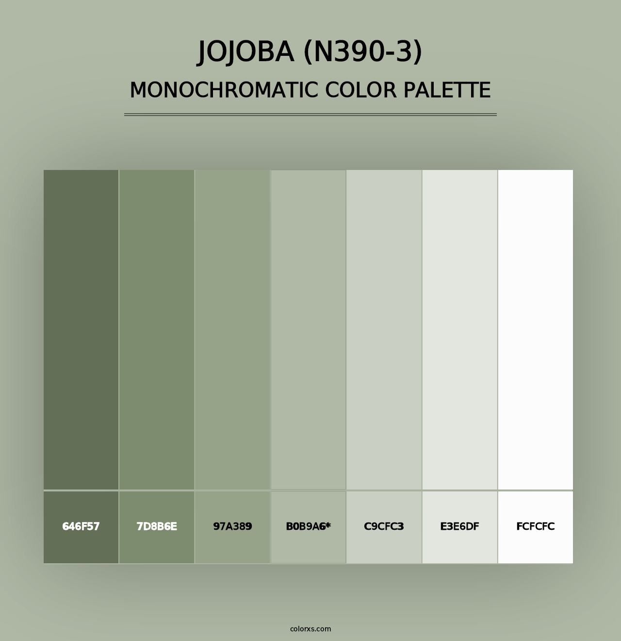 Jojoba (N390-3) - Monochromatic Color Palette