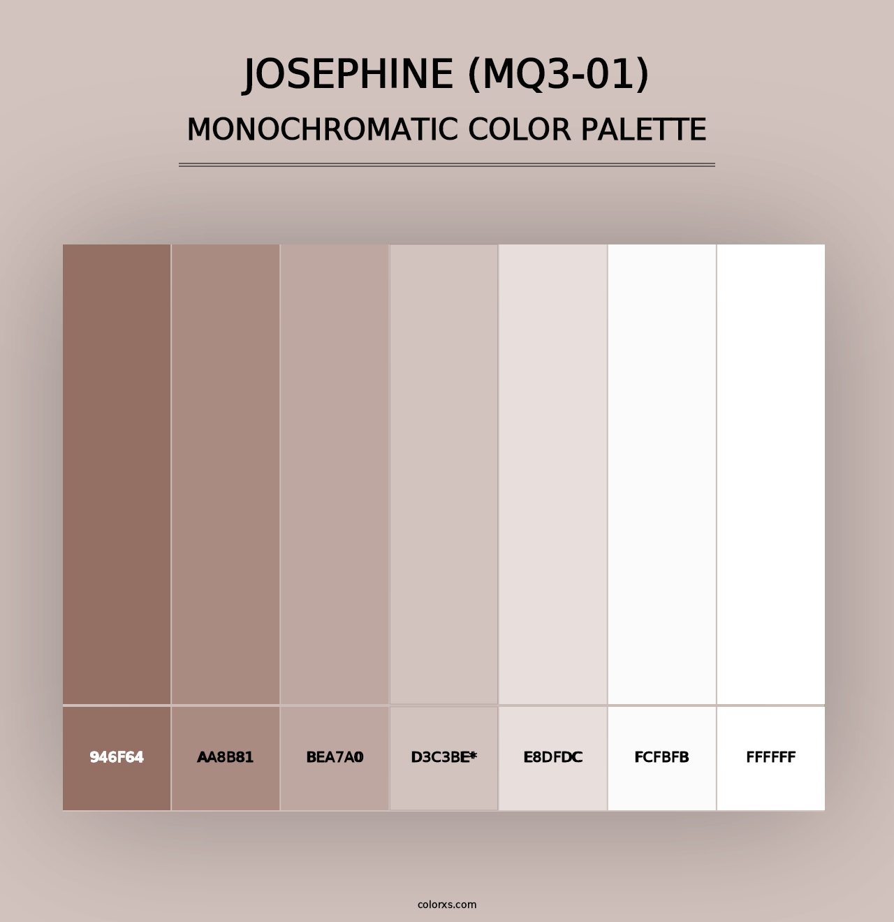 Josephine (MQ3-01) - Monochromatic Color Palette